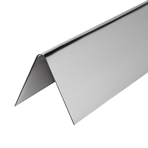 Edelstahl Aromaschienen Set (5 Stück), Flammenverteiler für Gasgrill, Flavorizer Bars für Weber Spirit 200 Serie bis 2012, Spirit 500, Genesis Silver A, Brennerabdeckung, (H) 4 x (B) 5 x (L) 55 cm - 3