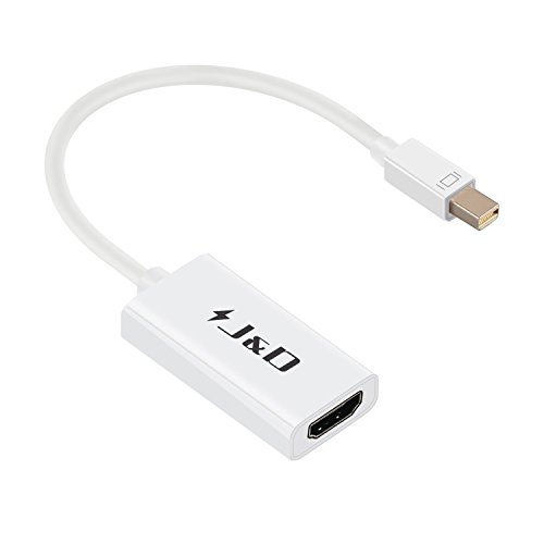 Mini DP auf HDMI, J&D Goldbeschichteter Mini Displayport (Thunderbolt) auf HDMI 1080P Full HD Kabel Adapter Konverter Male to Male