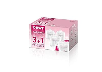 BWT Cartouche filtrante, enrichie au magnésium, compatible Brita Maxtra, pack 3 + 1