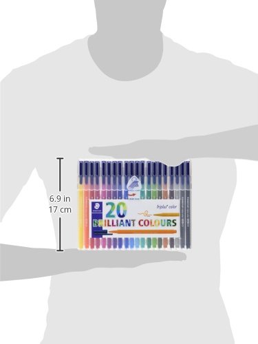 Staedtler 323 SB20 Filzstifte triplus color (dreikant, Set mit 20 brillanten Farben, hohe Qualität Made in Germany, CE – kindgerecht DIN EN-71, stabile, eindrucksichere Spitze, Linienbreite ca. 1 mm) - 3