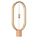 Produktbild JOEPET Ellipse Magnetic Lamp Balance Kreativ Smart Lighting Lights LED Schreibtisch Lampe Magic Floating Bälle Switch USB Powered Lamps Decoration for Bedroom, Office, Cafe Bar Night Lamp,Wood