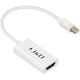 J&amp;D Gold Plated Mini DisplayPort (Thunderbolt Port) to HDMI Cable Adapter (Adapter 1080P, White)