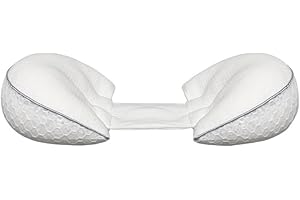 WONDER SPACE Cuscino per gravidanza per dormire, imbottitura in morbido tubo di polietilene di alta qualità, con fodera in rete traspirante, lavabile, supporto per schiena, gambe, pancia, fianchi delle donne