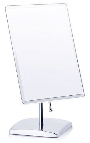 JustNile Countertop Tilting Vanity Mirror - Rectangle Silver by JustNile