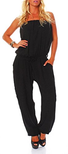 Malito Jumpsuit Body Catsuit Playsuit Casual 4538 Mujer Talla Única (Negro)