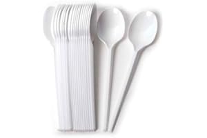 COSECHA PRIVADA Pack 100 Cucharillas Rutilizables - Envio 24 h - Reutilizable - Alta Resistencia, Cubiertos Reusables para Cumpleaños, Picnics, Fiestas, Buffets, Bodas, Catering, Barbacoas. (100, Cucharilla)