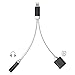 Produktbild Für iPhone7 Apple Audio Frequency Transfer-Leitung, 2 in1 Apple Interface Change 3,13 mm Apple Headset-Übertragungskopf Schwarz Shell Weiß line [Oben ios10.2]