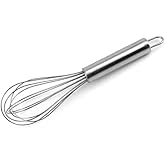 FASH Kitchen Stainless Steel Whisk, Balloon Mini Wire Whisk, Egg Mixer, for Blending Whisking Beating Stirring Cooking Baking