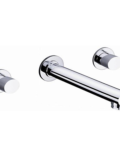 SZ 2Handles viudas y acabado cromado latón para montaje en pared lavabo grifos