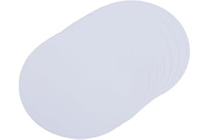 JIHUOO 100 Stück 8 cm runde Papierausschnitte Kraftpapier Kreise Ausschnitte Runde Blanko-Karten Klassenzimmer Pinnwand Dekorationen Weiß