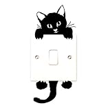Generic Katze Wandaufkleber Lichtschalter Dekor Abziehbilder Kunstwand Baby Kinderzimmer - 2