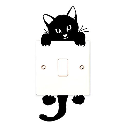 Generic Katze Wandaufkleber Lichtschalter Dekor Abziehbilder Kunstwand Baby Kinderzimmer - 2
