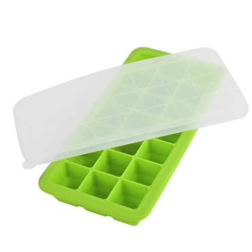 Wady Portion Silicone Bébé Bac à Glaçons Portion Babycook Boîte de Congélation avec Couvercle, Vert