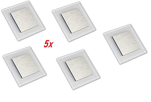 Preisvergleich Produktbild LED Wandeinbauleuchte, Treppenbeleuchtung, Beleuchtung von Treppen, Treppenleuchte, Wandeinbaustrahler, Treppenlicht Wandstrahler 230V 2W IP20 (Warm-weiß, 5 Stück)