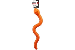BargainsMania Treat Snake Dog Toy - Orange - This Treeat Snake Dog Toy Is Perfect For Your Pet To Have Some Energetic Fun Whilst Searching For Treeats.