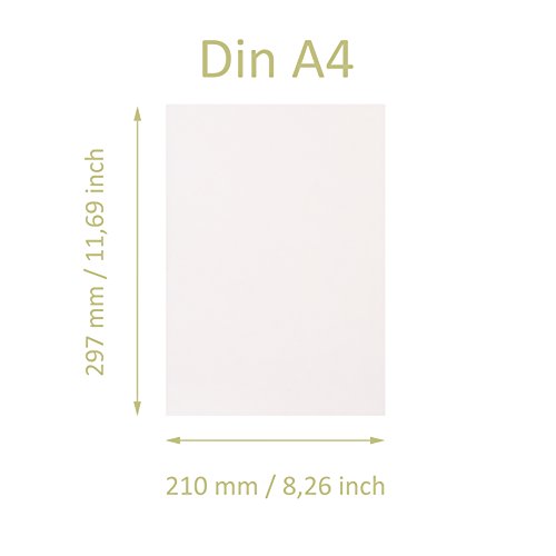OfficeTree ® 100 Blatt Transparent-Papier DIN A4 – 100 g/qm Premium-Qualität – weiß – Zeichnen Basteln Gestalten edler Hochzeits-Einladungen Speise-Karten Gutscheine Glückwünsche – beidseitig bedruckbar - 3