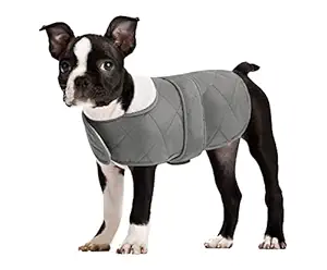 PEDIGONE Dog Coat, Grey Color Windproof, Soft & Warm Winter Dog Jacket, Dog Vest Winter Coat, Dog Costume, Cold Weather Dog Coats (M, Grey)
