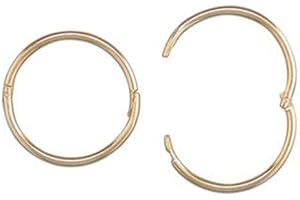 GENERIC Mens 9ct Gold 15mm Mens Hinged Hoop 1 Sleeper Earring (ONE SINGLE MEN's EARRING)