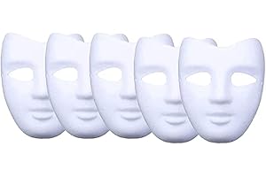 meioro DIY White Paper Mask Pulp Blank Hand Painted Mask Personality Creative Free Design Mask