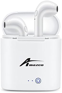 Amazco Wireless Earbuds Mini TWS Sports Bluetooth Earphones V4.2 Car Stereo Headsets Sweatproof Earphone Headset for Android iPhone X 8/8 plus 7/7 plus/6/6s plus Smartphones (i7-TWS02)