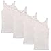 HERMKO 2000 4er Pack Mädchen Unterhemd aus 100% Baumwolle, Tank Top , Farbe:weiß, Größe:140