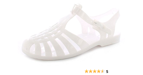 white jelly sandals womens