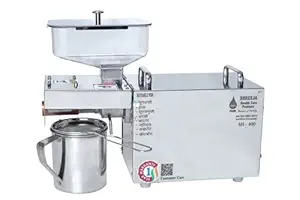 Shreeja Stainless Steel (304 Grade) Automatic Home Oil Press Extractor 400 W - Cold Press Oil Maker Machine Pure & Fresh Healthy Oil