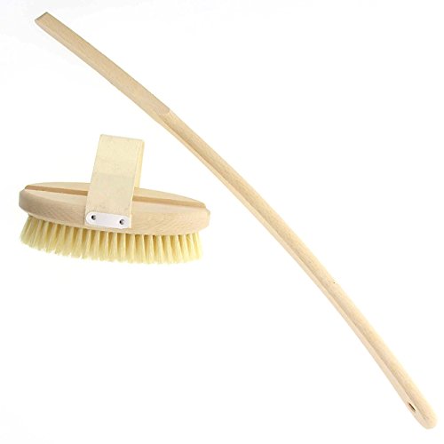 Rückenbürste, Badebürste, Buchenholz, Stiel abnehmbar, 50 cm, mittel harte Borsten - 3