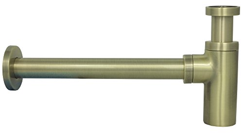 Flaschensifon Flaschensiphon Siphon Geruchsverschluss Flaschengeruchsverschluss Siphon Sifon Geruchsverschluss Ablaufgarnitur Ablaufverbindung Röhrensiphon zylindrische Form Röhrengeruchsverschluss für Waschtisch Waschbecken Retro Bronze 2100 - 2