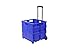 Produktbild 1PLUS XXL klappbarer Transport-Trolley Einkaufstrolley Klappbox Transportwagen Einkaufsroller, 100 x 38 x 42 cm (H x L x B), Volumen: 46 Liter, in verschiedenen Farben (Blau)