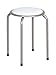 Produktbild Stapelhocker im 10er Set alu-weiß mit PVC-Sitz; Maße (B/T/H) in cm: 39 x 39 x 45