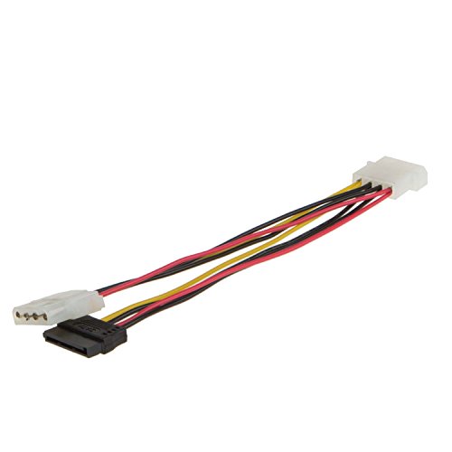 LP4 auf SATA, cablecreation [5] 6 LP4 auf LP4 SATA Power Y Kabel Adapter - 4