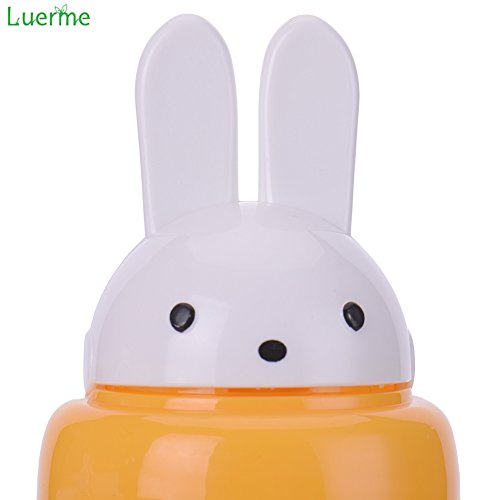 luerme 240 ml Flip Cartoon Kaninchen Gap Babys Kids Kinder Trinkbecher Stroh Sippy Flasche mit Antirutsch-Griffen - 3