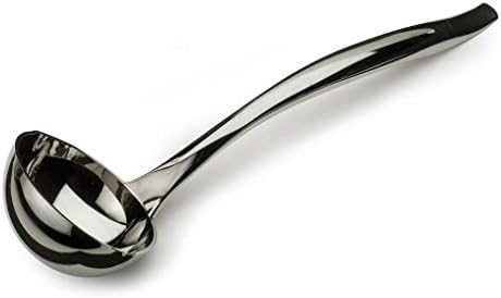 Thali Outlet® - 5 x Sabert Mozaik Silver Plastic Ladle Metallised Reusable Disposable Cutlery