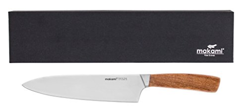 makami Kona Chefmesser – scharfes Kochmesser mit Griff aus Palisanderholz in Geschenkverpackung. Küchenmesser mit 20 cm Klingenlänge - 4