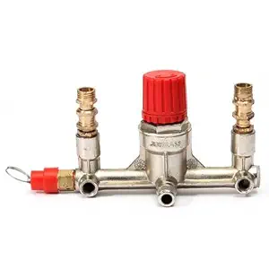 Generic Air Compressor Double Outlet Tube Pressure Regulator Valve Fitting