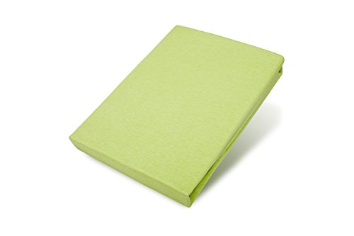 Belsonno® Kinder Jersey Spannbettlaken Apfelgrün Öko-Tex Standard 100 Hautfreundlicher Bettbezug 100% Baumwolle mit Rundum-Gummizug für 60×120 70×140 Bett-tuch 125g/m2 - 7