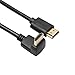 Produktbild Liqiqi HDMI Kabel 4K 90° Ultra HD High Speed HDMI Kabel Stecker auf Stecker Adapter 1.4 Version für HDTV, Xbox, Playstation, PS3, PS4, PC - Schwarz 1.8m