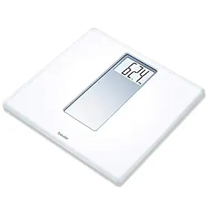 Beurer 725.3 PS160 Acrylic Electronic Bathroom Scales with Extra Large Display (White) (725.30)