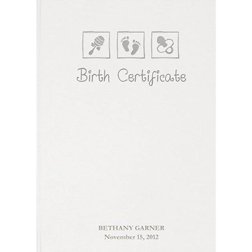 Personalised Birth Certificate Embossed Presentation Folder