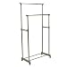 TWEDDLE - Metal Double Clothes Rail / Wardrobe - Silver