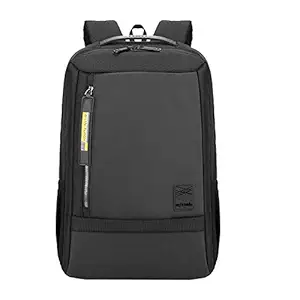 AH Arctic Hunter Expandable from 15L to 25L, Water Resistant,Anti-Theft Backpack fits up to 15.6 inches Laptop, with Covered USB Port,Earphone Port for Business,Travel,for Men & Women (Black)