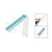 SODIAL(R) Travel Skyblue Coarse Teeth Folding Dual Hair Brush Pocket Comb 7.4" Length