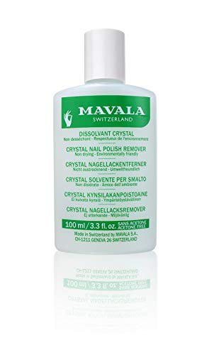 Mavala Crystal Quitaesmalte de Uñas sin Acetona Elimina el esmalte de Uñas de Forma Rápida y Eficaz Quitaesmalte Ecológico Sin Olor, 100 ml