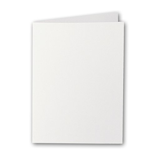 25x original ARTOZ DIN A6 Faltkarten - hochdoppelt - 220 g/m² // SERIE 1001 // Ivory-Elfenbein - gerippt! // 105 x 148 mm +alle Farben