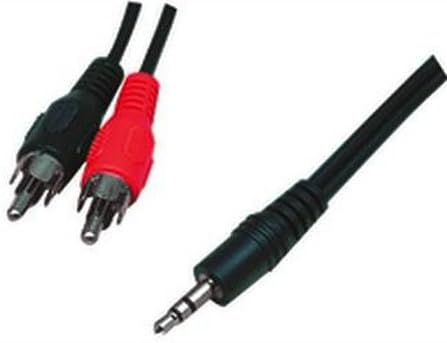 3.5mm Stereo Plug to 2 x Phono Plugs 1.2M