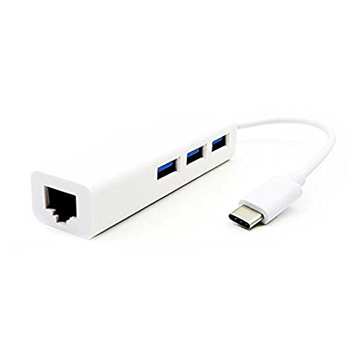 Xinda USB-c/Typ C USB 3.1 zu 3-poligem USB-3.0-Hub mit Ethernet-Adapter für das MacBook