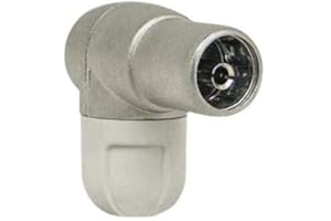 CABLEPELADO Conector CEI Hembra | Conector CEI acodado blindado para Cable coaxial | Apto para Cables coaxiales de 6,8mm