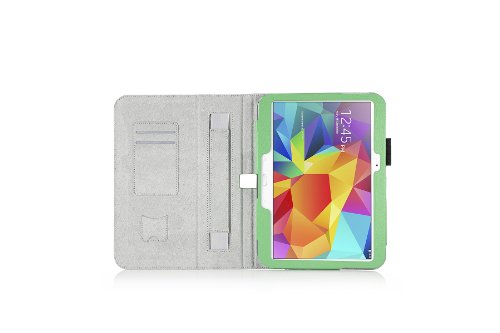 Schutzhülle / Cover / Tasche für Samsung Galaxy Tab 4 10.1″ T530 – mit praktischer Halteschlaufe – Grün - 4