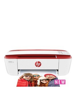 HP DeskJet 3733 All-in-One Printer with Optional Ink - Red (Printer, Setup + Full XL hp ink set)
